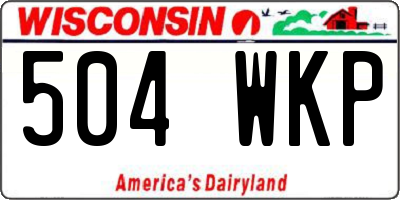 WI license plate 504WKP