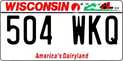 WI license plate 504WKQ