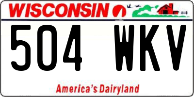 WI license plate 504WKV