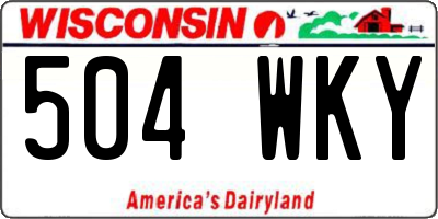 WI license plate 504WKY