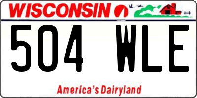 WI license plate 504WLE