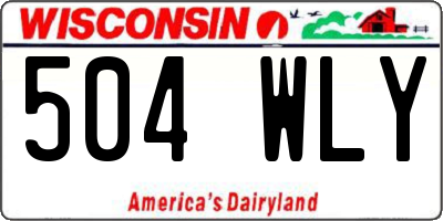 WI license plate 504WLY