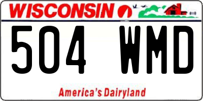 WI license plate 504WMD