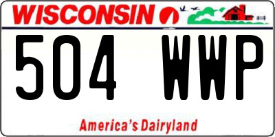 WI license plate 504WWP