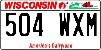 WI license plate 504WXM