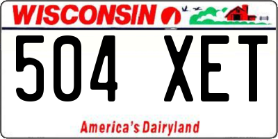 WI license plate 504XET