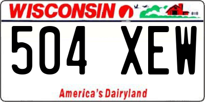 WI license plate 504XEW