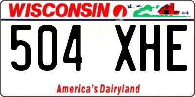 WI license plate 504XHE