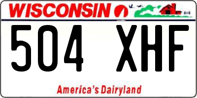 WI license plate 504XHF