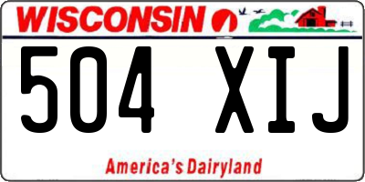 WI license plate 504XIJ