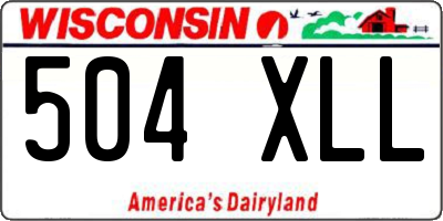 WI license plate 504XLL