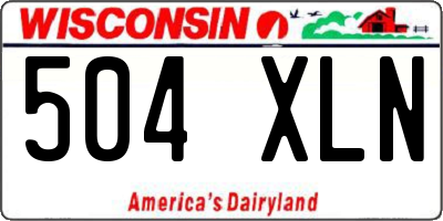 WI license plate 504XLN