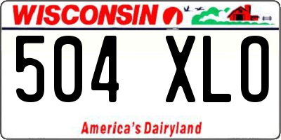 WI license plate 504XLO