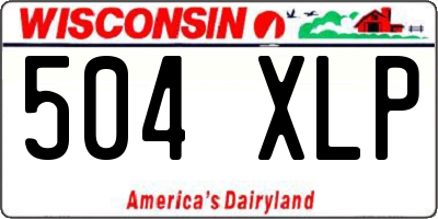 WI license plate 504XLP