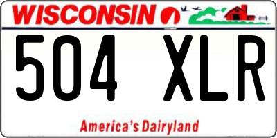 WI license plate 504XLR