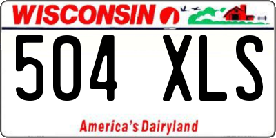 WI license plate 504XLS