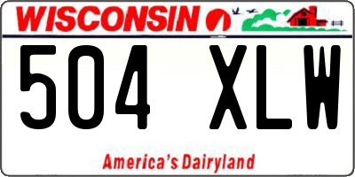 WI license plate 504XLW