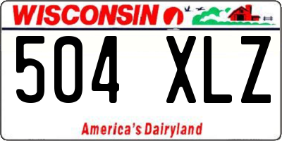 WI license plate 504XLZ