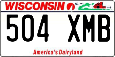 WI license plate 504XMB