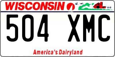 WI license plate 504XMC