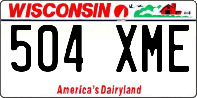 WI license plate 504XME