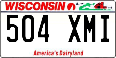 WI license plate 504XMI