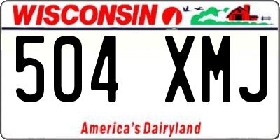 WI license plate 504XMJ