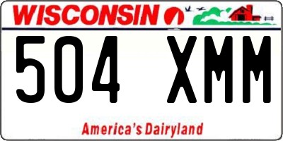 WI license plate 504XMM