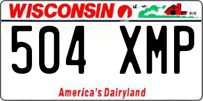 WI license plate 504XMP