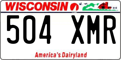 WI license plate 504XMR