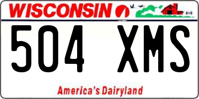 WI license plate 504XMS