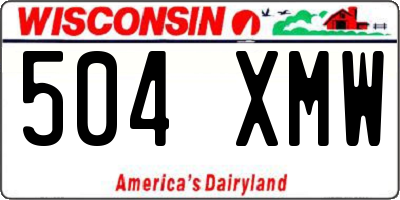 WI license plate 504XMW