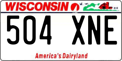 WI license plate 504XNE