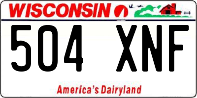 WI license plate 504XNF