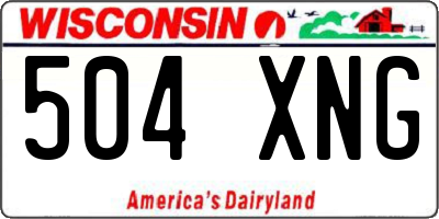WI license plate 504XNG