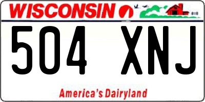 WI license plate 504XNJ
