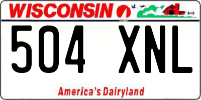 WI license plate 504XNL