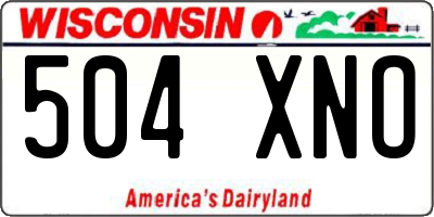 WI license plate 504XNO
