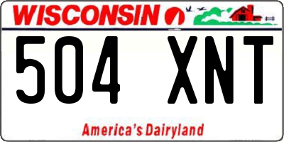 WI license plate 504XNT
