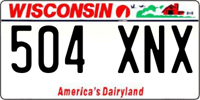 WI license plate 504XNX