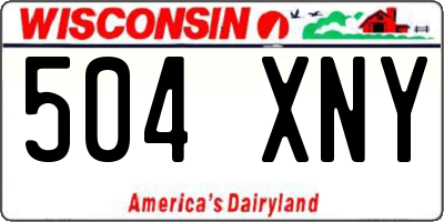 WI license plate 504XNY
