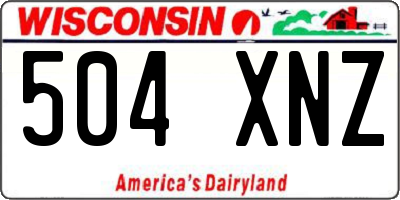 WI license plate 504XNZ