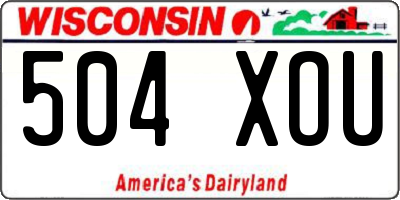 WI license plate 504XOU