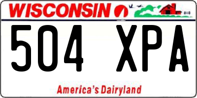 WI license plate 504XPA