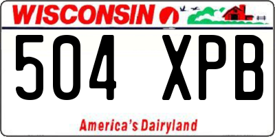 WI license plate 504XPB