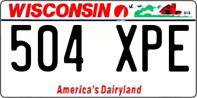 WI license plate 504XPE