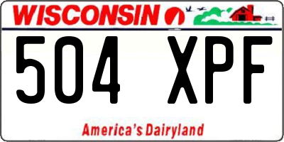 WI license plate 504XPF