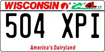 WI license plate 504XPI