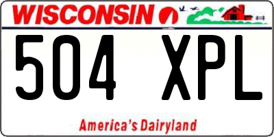 WI license plate 504XPL