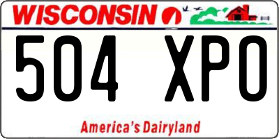 WI license plate 504XPO